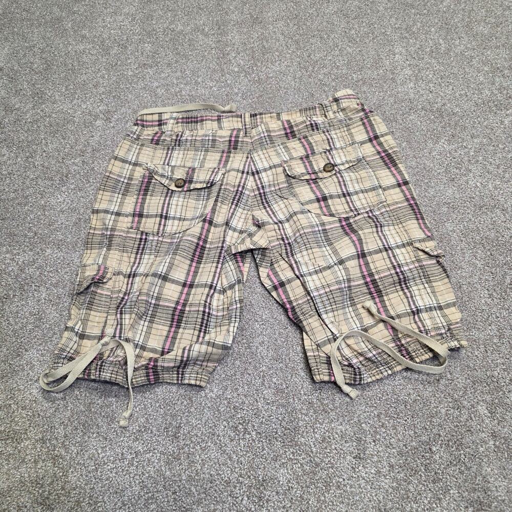 Parachute y2k 2000s low rise streetwear plaid cargo unionbay utility shorts sz 9